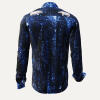 RAKU - Dark blue shirt with structures - GERMENS