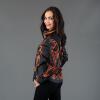 LAVA - Black orange blouse - GERMENS