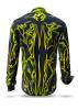 Black green extravagant shirt mens long sleeve TERRA GREEN by GERMENS artfashion - 100 % cotton Made in Germany