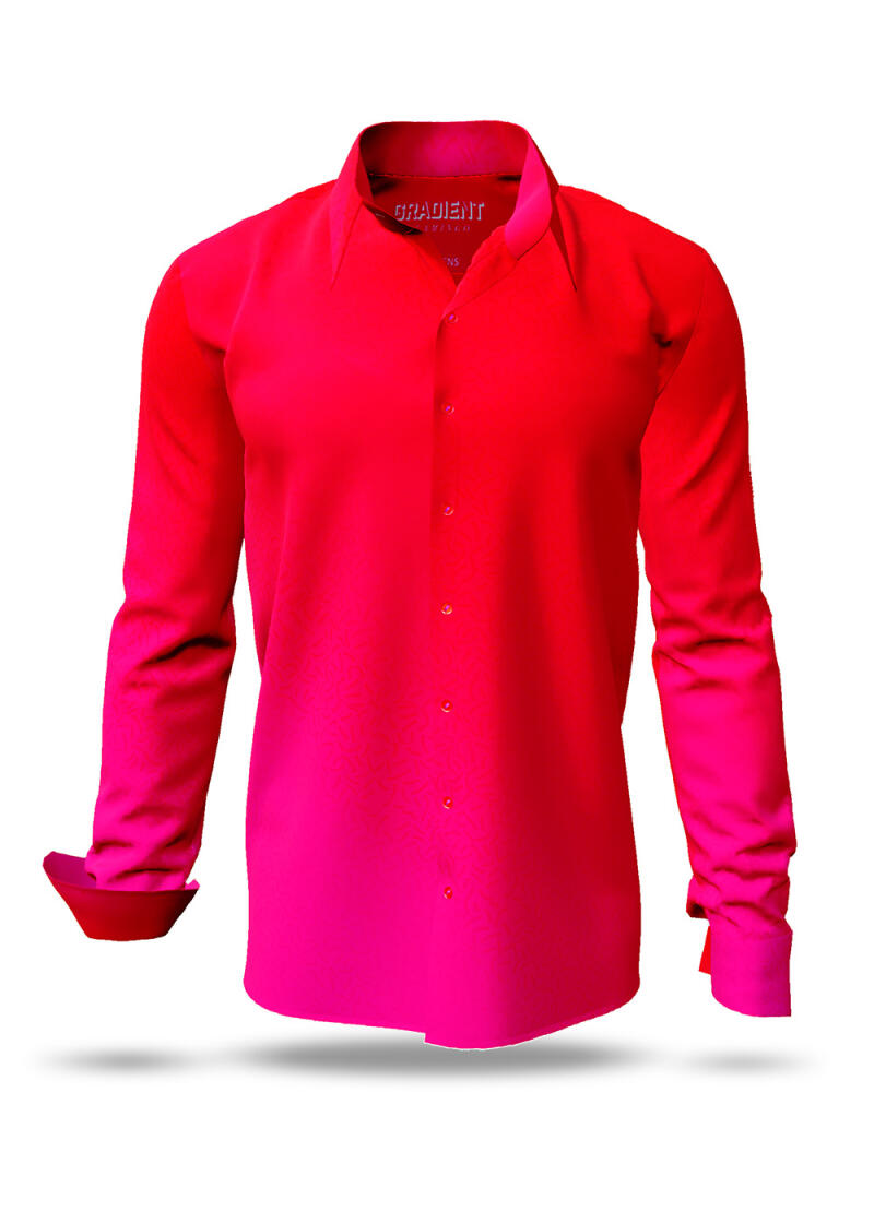 Discover Button Up Shirt GRADIENT FLAMINGO - 100 % co