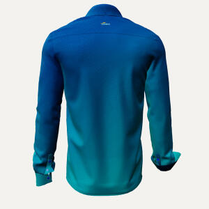 Discover Button Up Shirt GRADIENT OCEAN - 100 % cotton