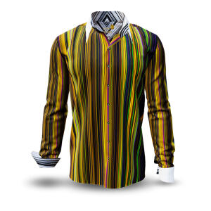 ALPHA CENTAURI YELLOW - Yellow striped long sleeve shirt...