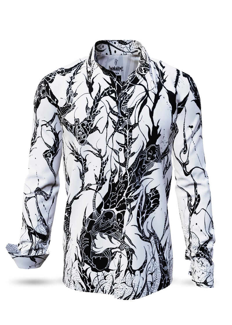 DORNENPRINZ TITAN - White shirt with black drawings - GERMENS