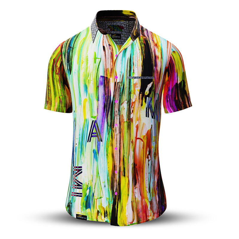 Button up shirt for summer THE COLORS OF MIAMI - GERMENS