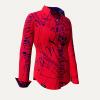 DENADA RED - Rote Bluse mit schwarzen Strichen - GERMENS