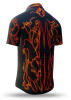 LAVA - Black short sleeve shirt with orange - GERMENS