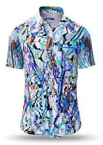 Colorful summer shirt men BLUETRAIN - GERMENS
