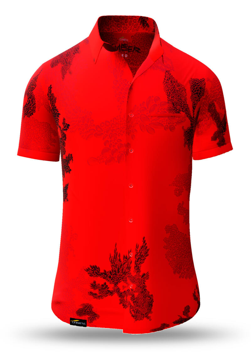 summer shirt men EMBER RED - GERMENS
