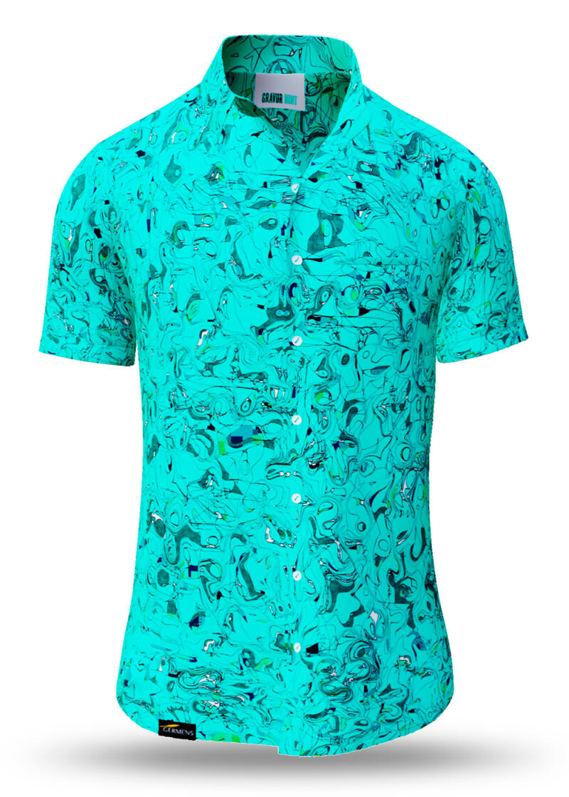 summer shirt men GRAVUR MINT - GERMENS