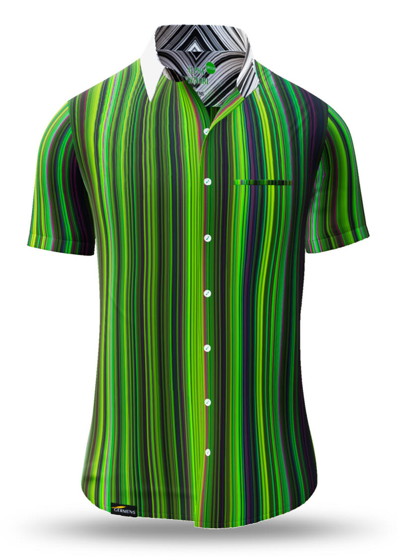 Summer button shirt ALPHA CENTAURI GREEN