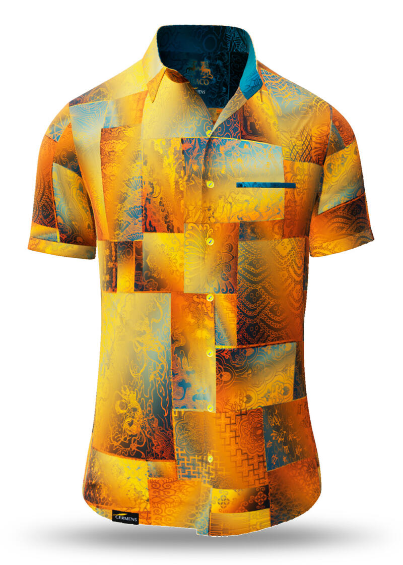 Summer button shirt DRACO GOLD - GERMENS