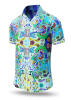 Summer button shirt CARROUSEL MINT - GERMENS