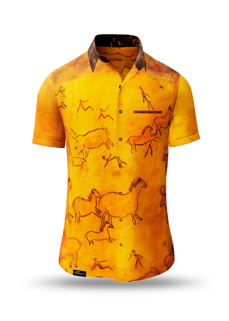 Button up shirt for summer CAVEMAN – 100% cotton