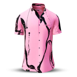 Button up shirt for summer LEBENSADER LACHS - GERMENS