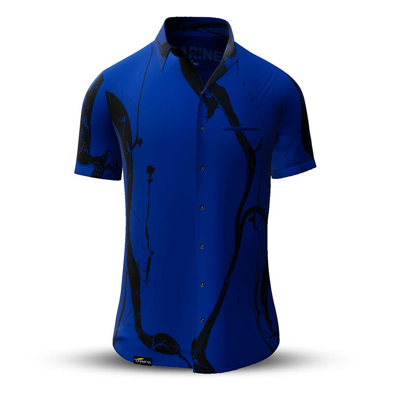 Button up shirt for summer LEBENSADER MARINE - GERMENS